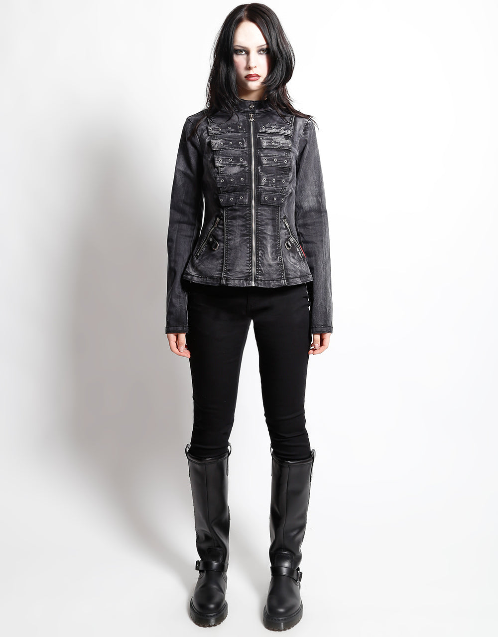 PEACE JACKET BLACK WASH