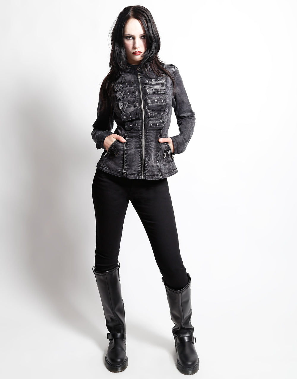 PEACE JACKET BLACK WASH