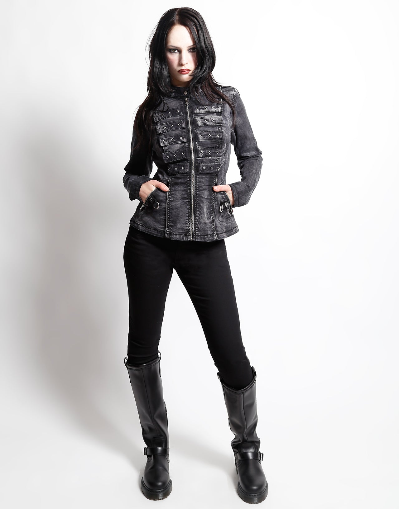 PEACE JACKET BLACK WASH