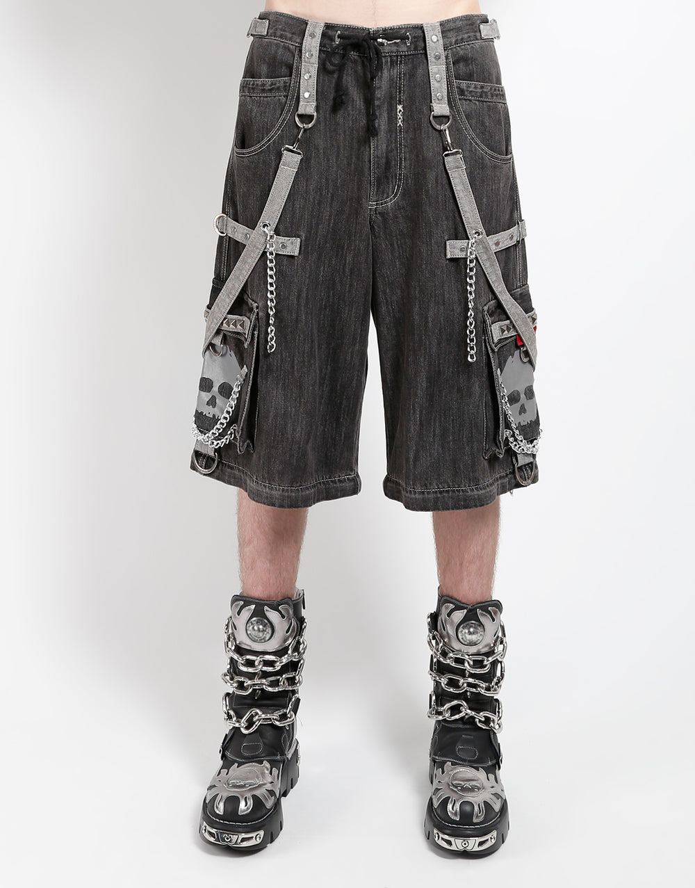 SUPER SKULL DENIM PANT GREY SKULL