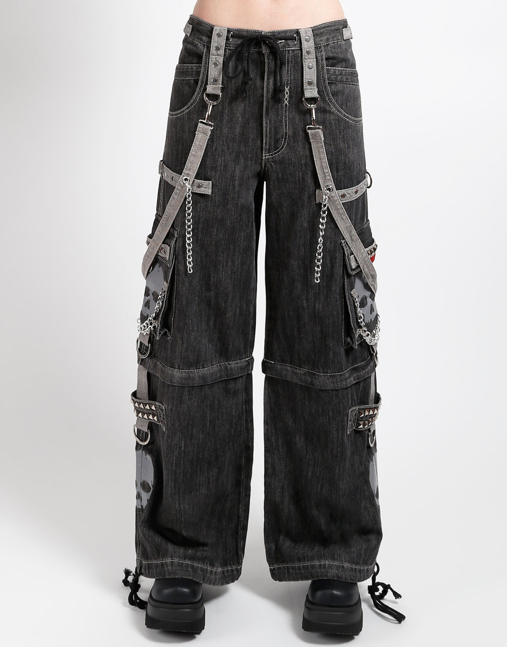 SUPER SKULL DENIM PANT GREY SKULL