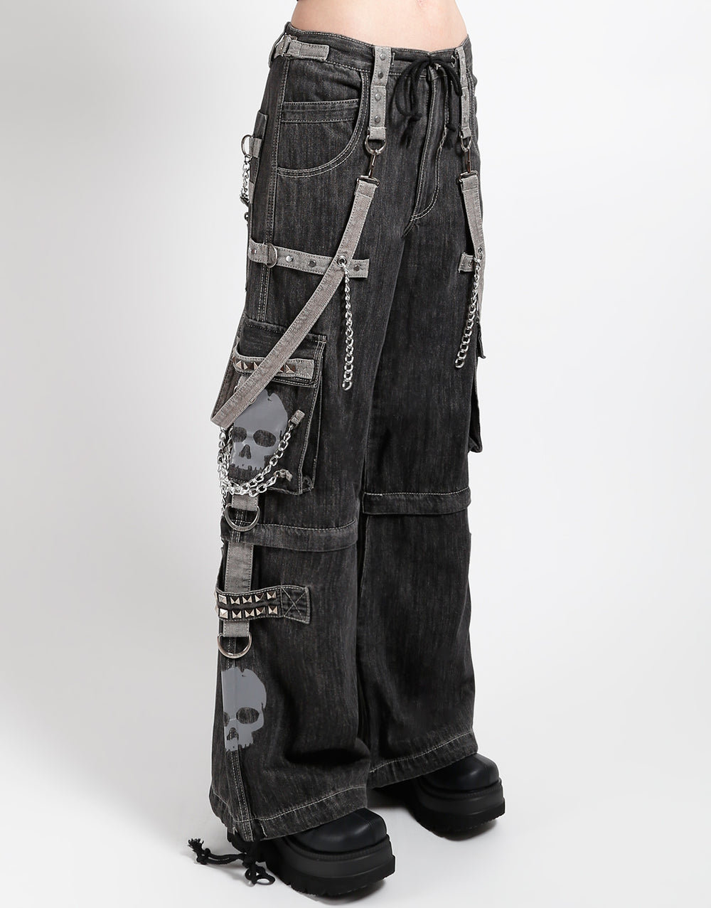 SUPER SKULL DENIM PANT GREY SKULL