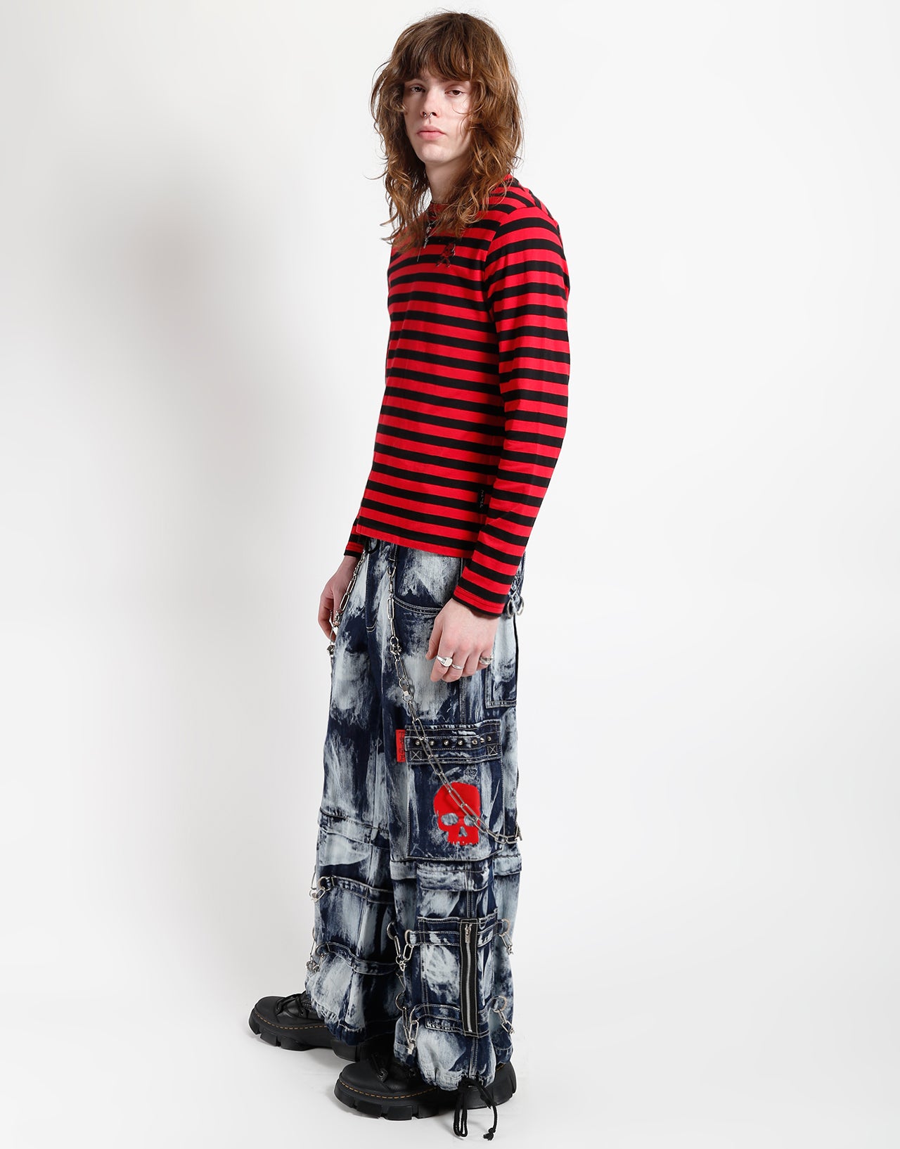 SKULL INDIGO DENIM STORM WASH PANT – TRIPP NYC