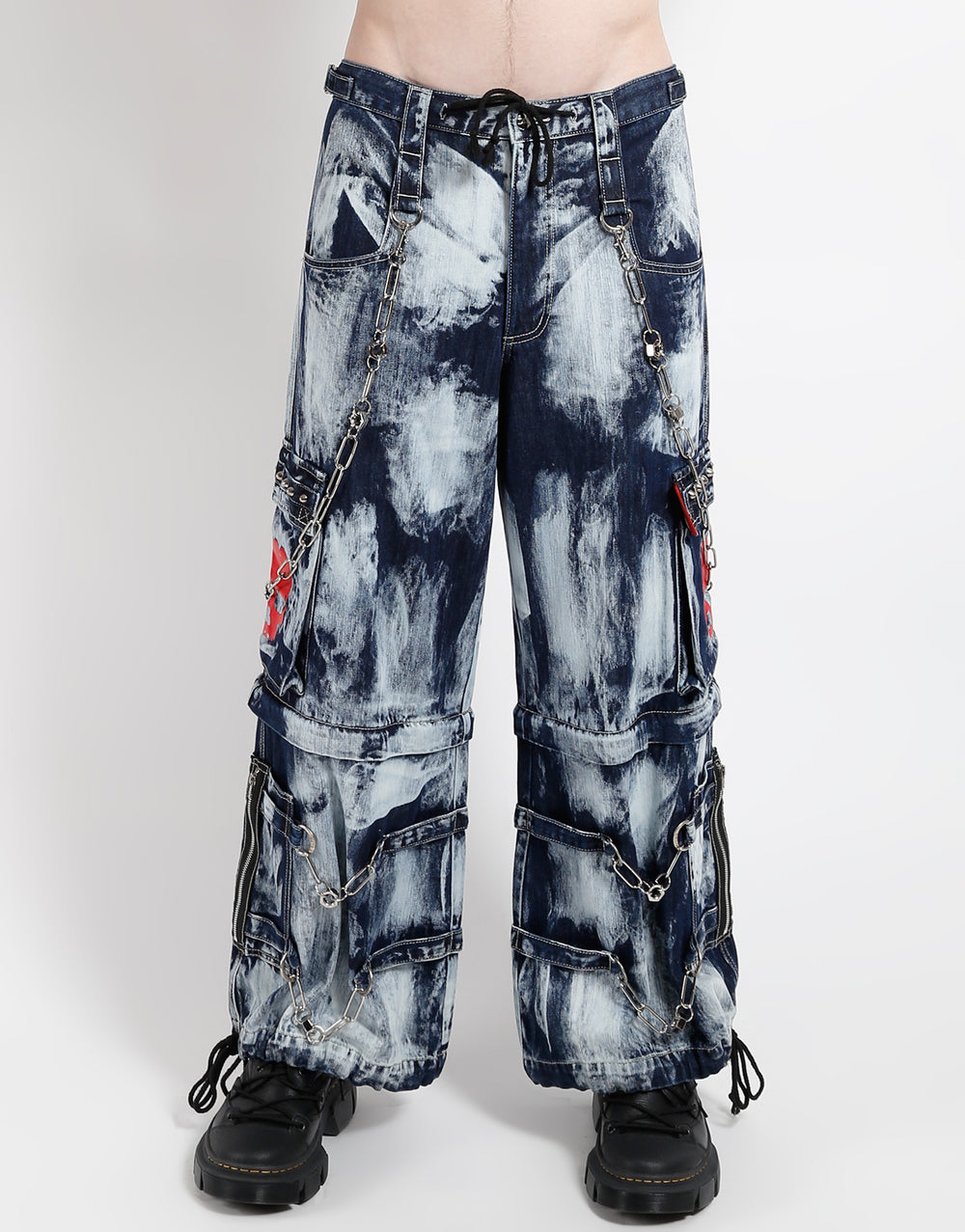 SKULL INDIGO DENIM STORM WASH PANT