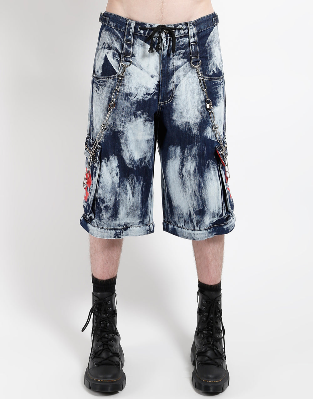 SKULL INDIGO DENIM STORM WASH PANT