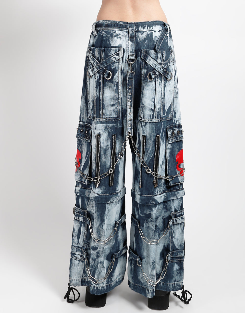 SKULL INDIGO DENIM STORM WASH PANT