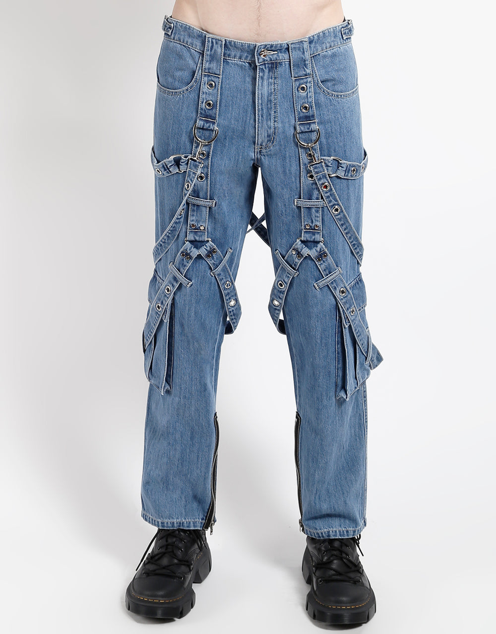 Y-HARNESS PANT LIGHT INDIGO DENIM