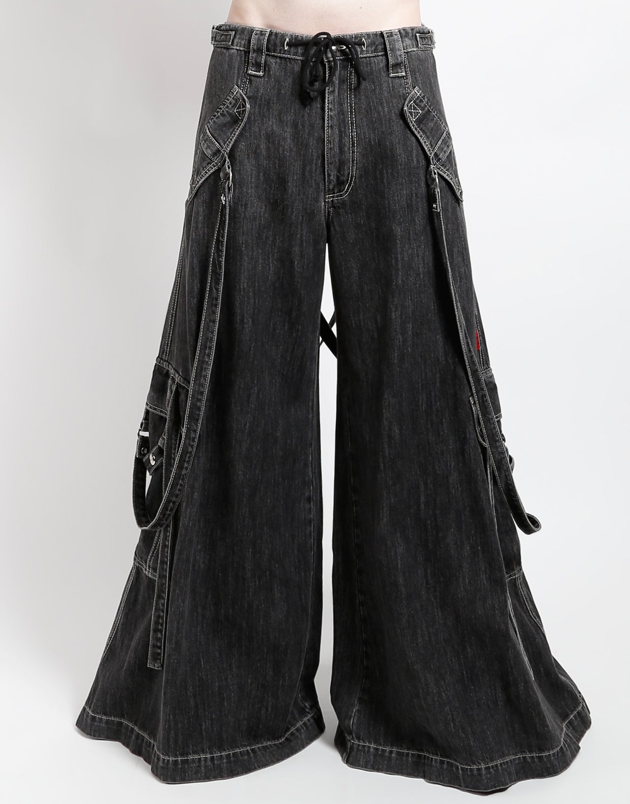 TRIPP NYC スカート POST JUNK / 90's TRIPP NYC Black Twill Bondage Skirt [M]
