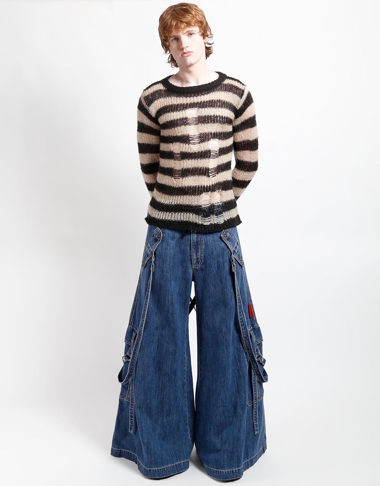 Booster Strap Pant Blk Denim