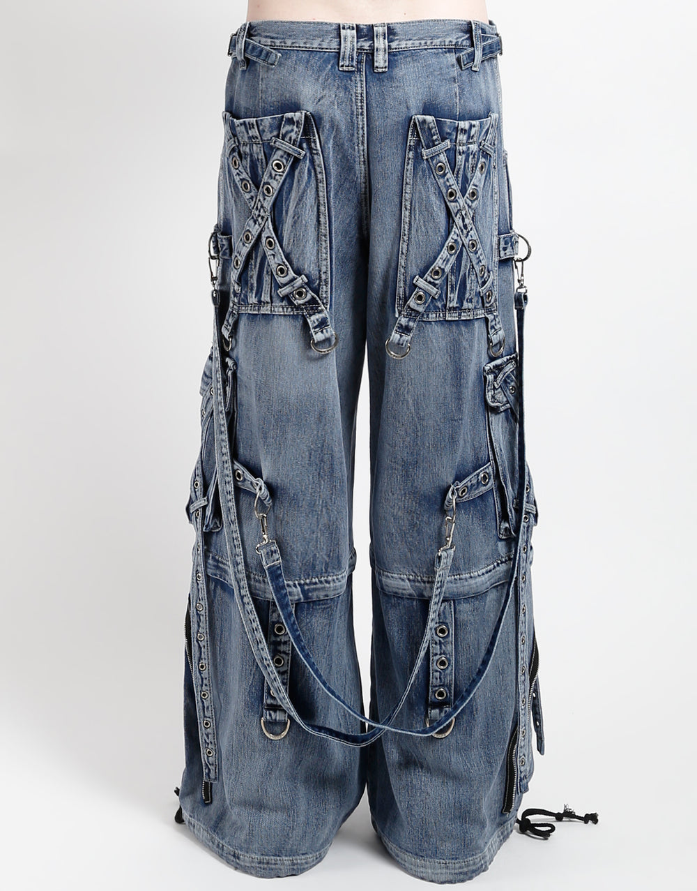 X-STRAP PANT FOG WASH INDIGO DENIM