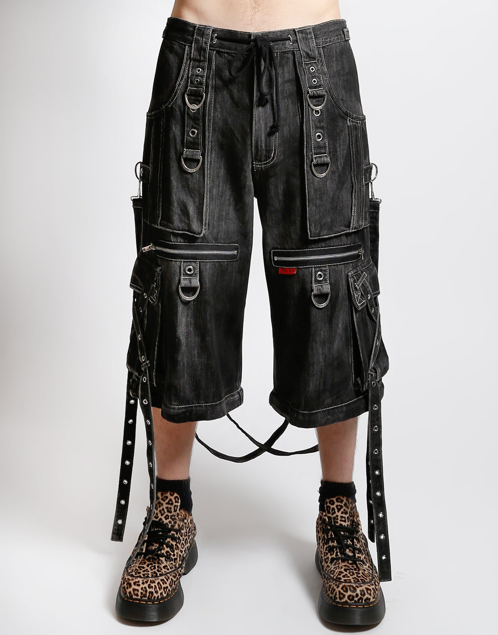 X-STRAP PANT BLACK INK WASH DENIM