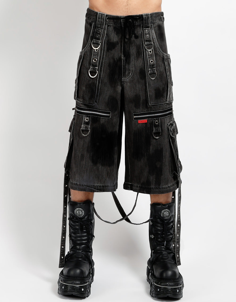 X-STRAP PANT BLACK INK WASH DENIM