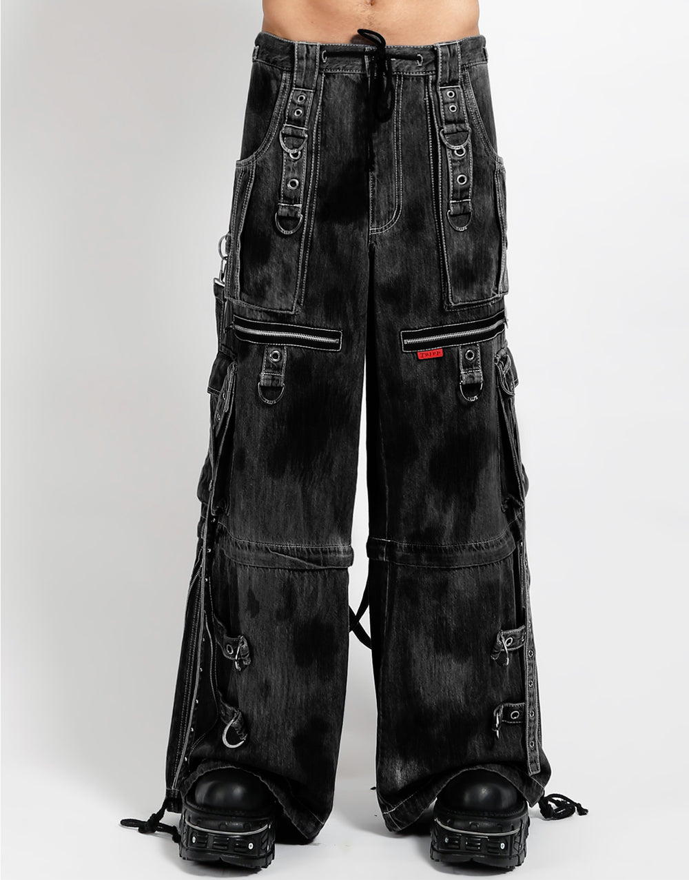 X-STRAP PANT BLACK INK WASH DENIM