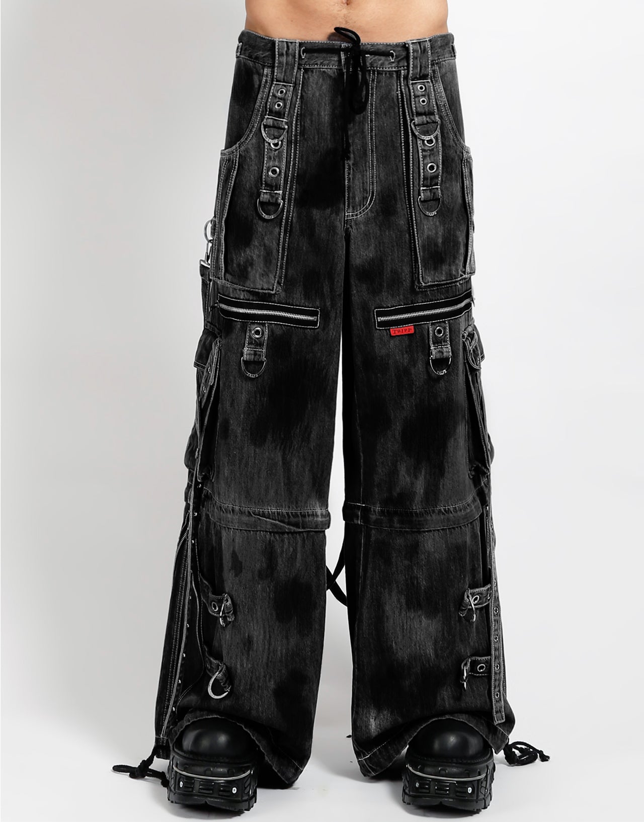 X-STRAP PANT BLACK INK WASH DENIM