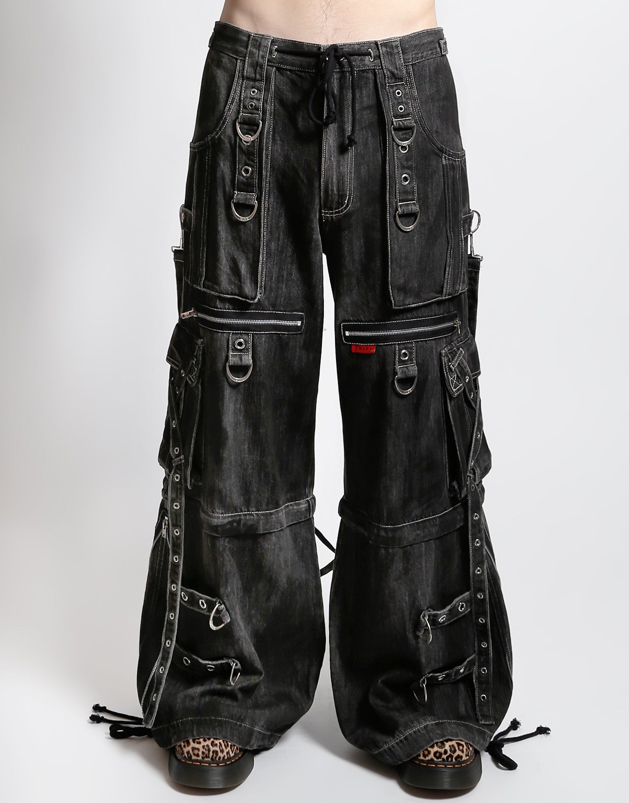 X-STRAP PANT BLACK INK WASH DENIM