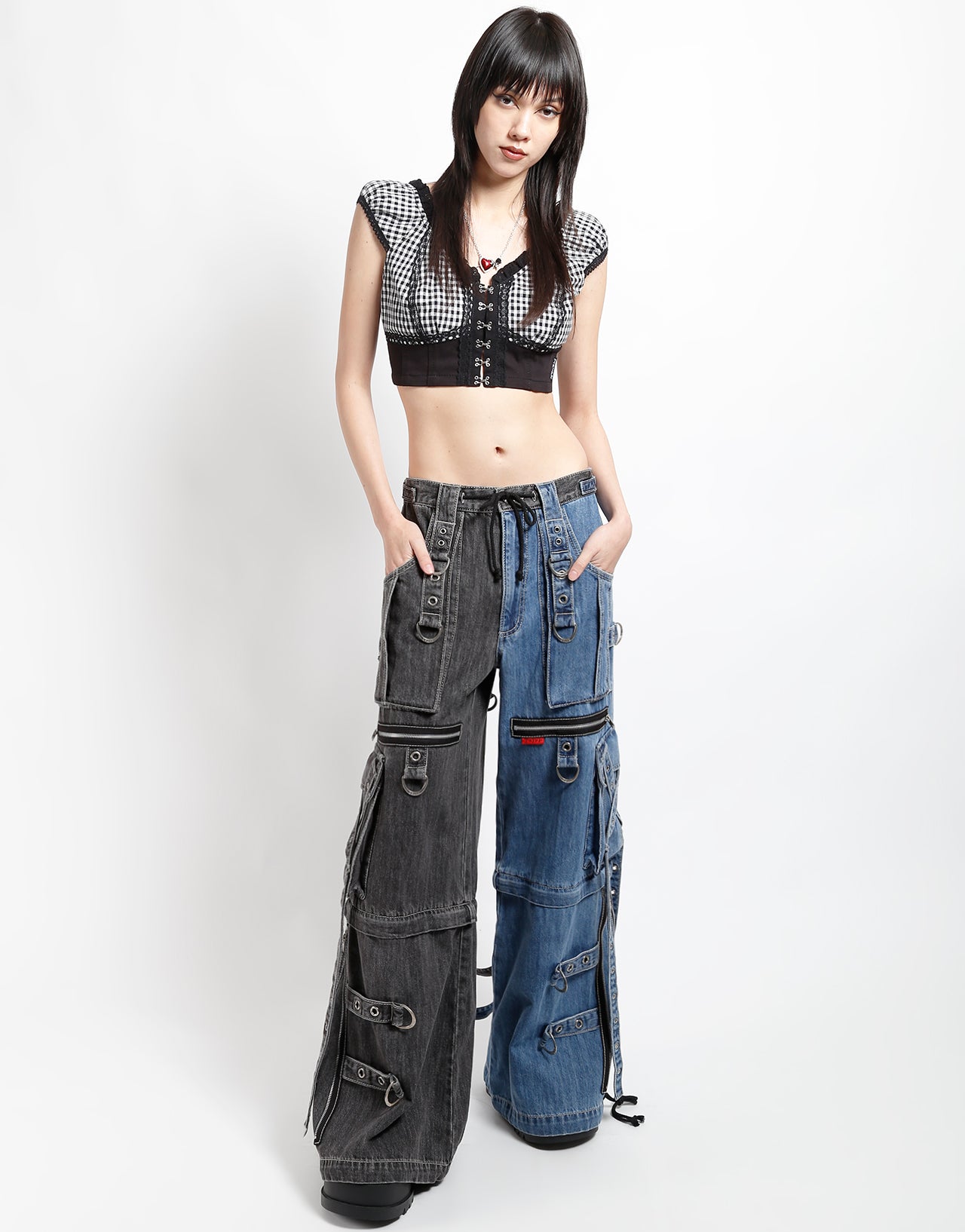 X-STRAP PANT SPLIT DENIM – TRIPP NYC