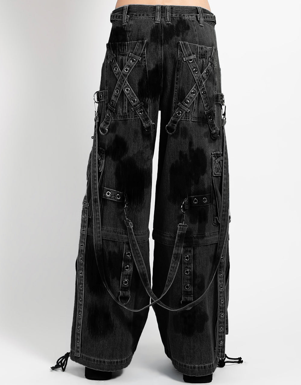 X-STRAP PANT BLACK INK WASH DENIM