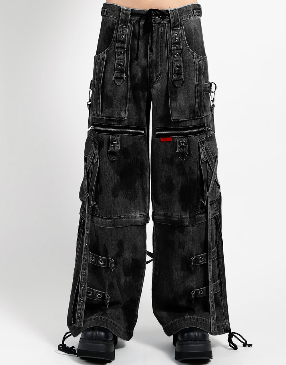 X-STRAP PANT BLACK INK WASH DENIM