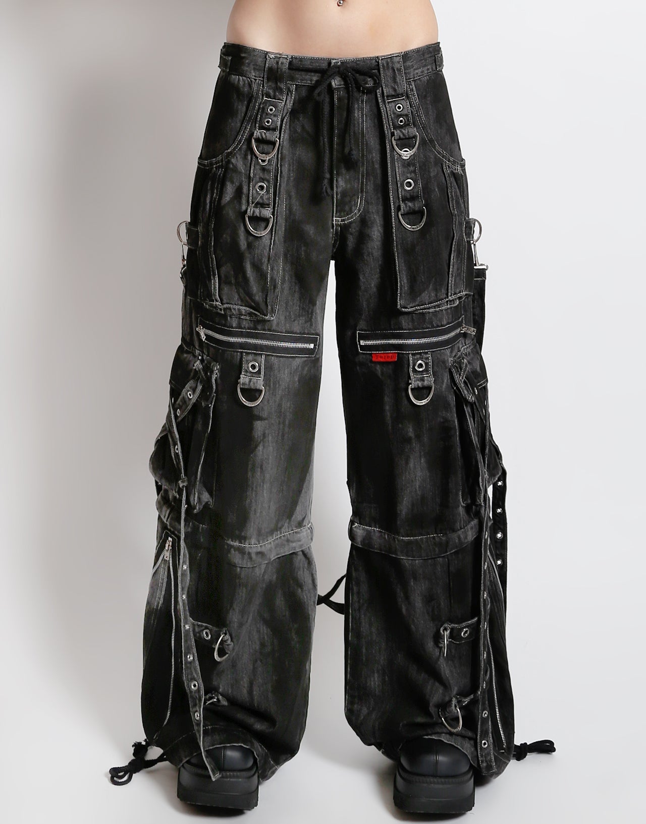 X-STRAP PANT BLACK INK WASH DENIM