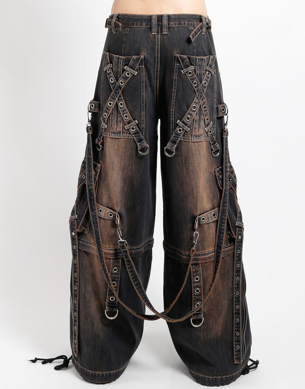 X-STRAP PANT DIRTY WASH BLUE DENIM