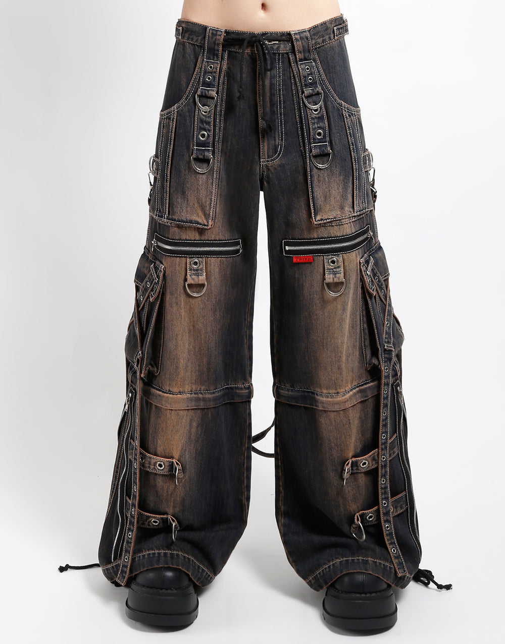 X-STRAP PANT DIRTY WASH BLUE DENIM