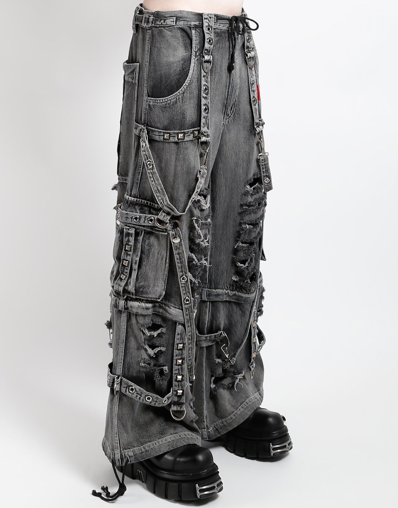 SHREDDER DENIM FULL FORCE PANT BLACK FOG WASH – TRIPP NYC SHREDDER DENIM FULL FORCE PANT BLACK FOG WASH – TRIPP NYC