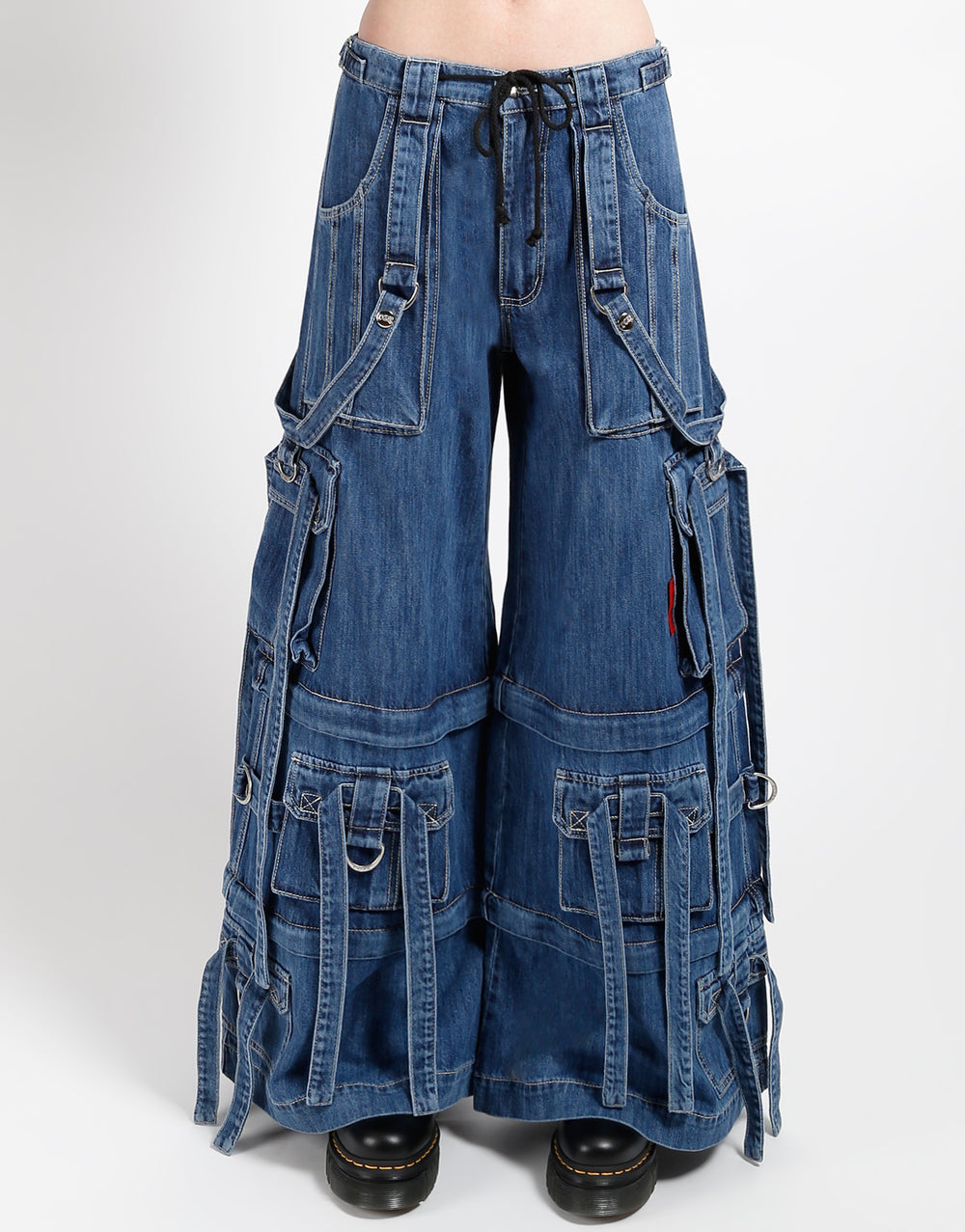 DENIM RING STRAP PANT BLUE DENIM