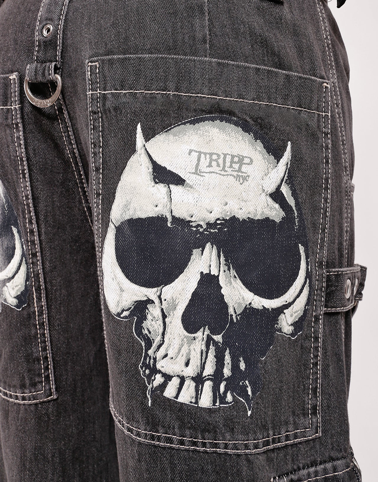 DEVIL SKULL BLACK DENIM – TRIPP NYC