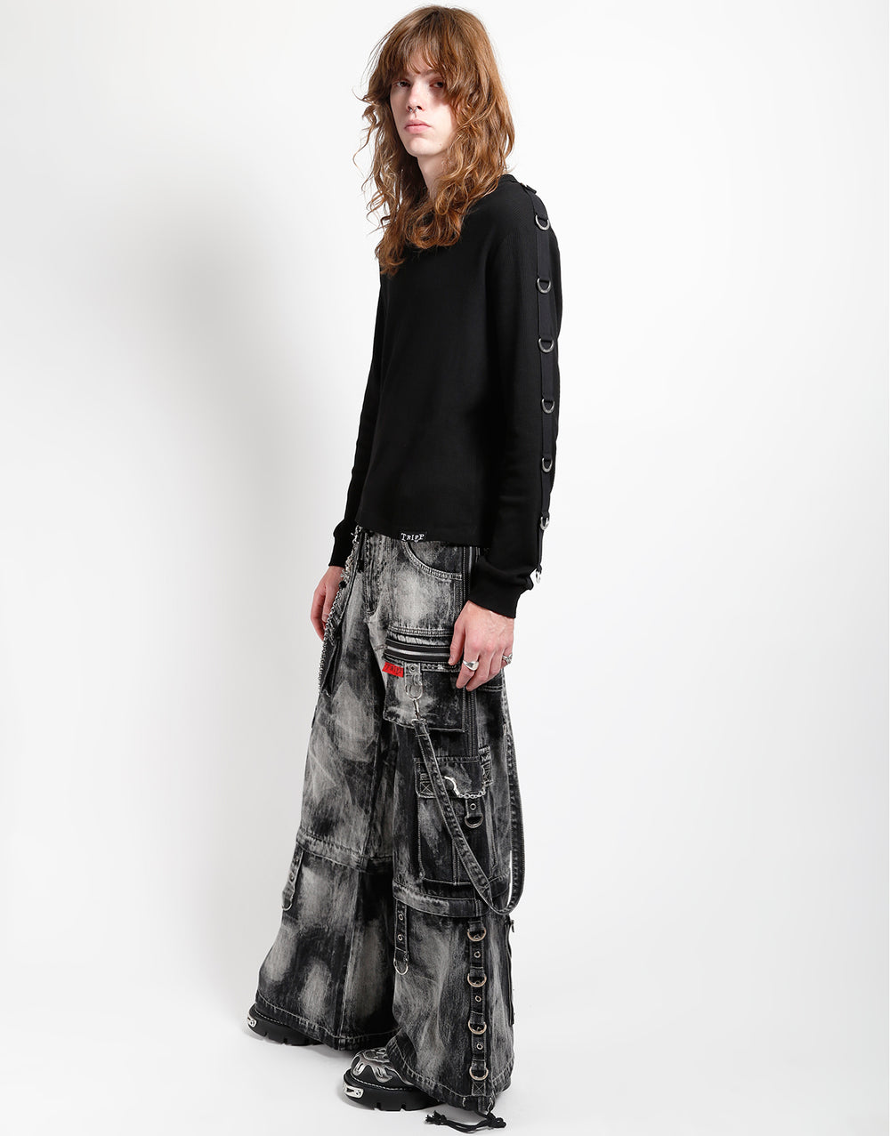 ZIP LOCK PANT STORM WASH BLACK DENIM