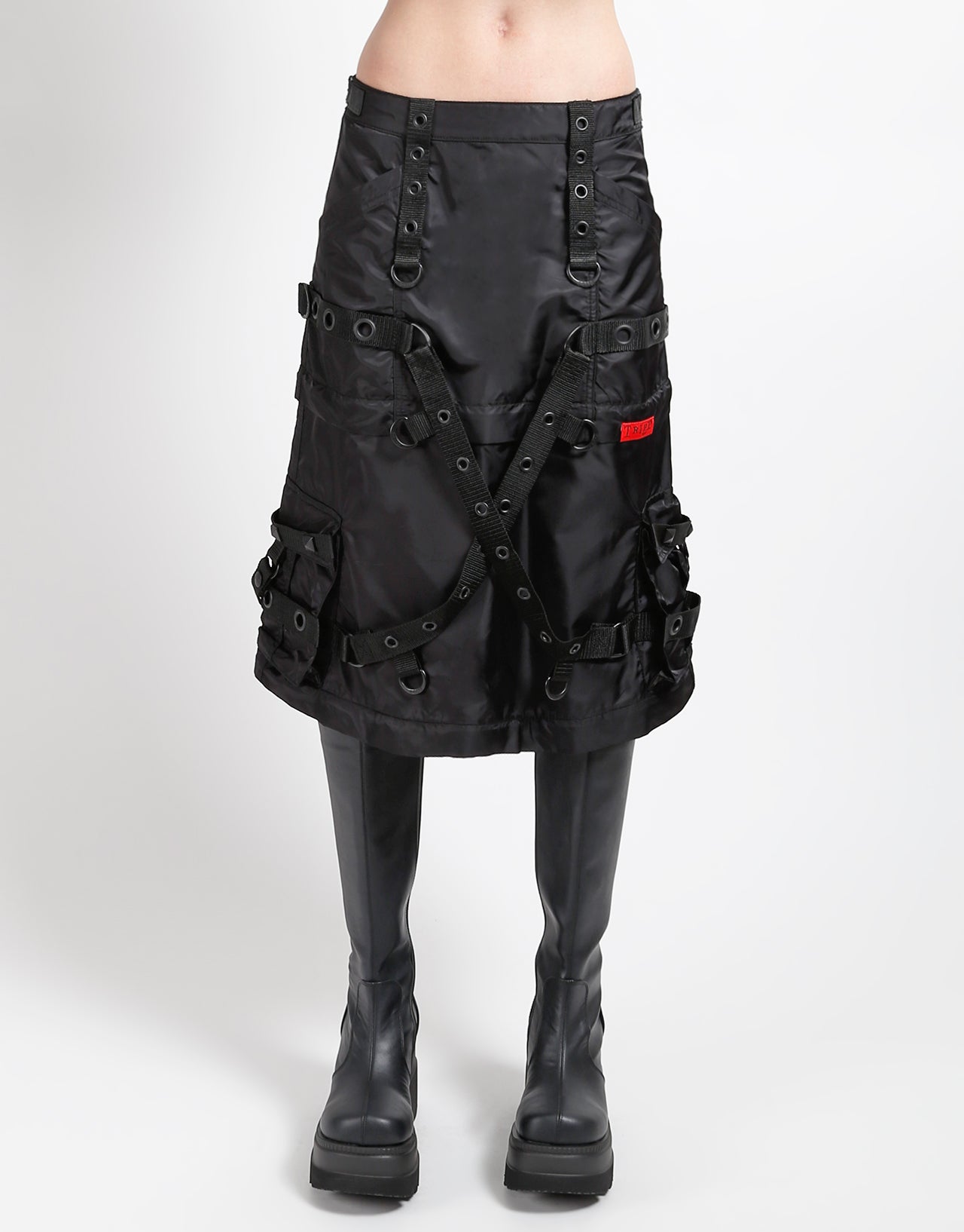 ZIP OFF MEGA NYLON SKIRT BLACK – TRIPP NYC