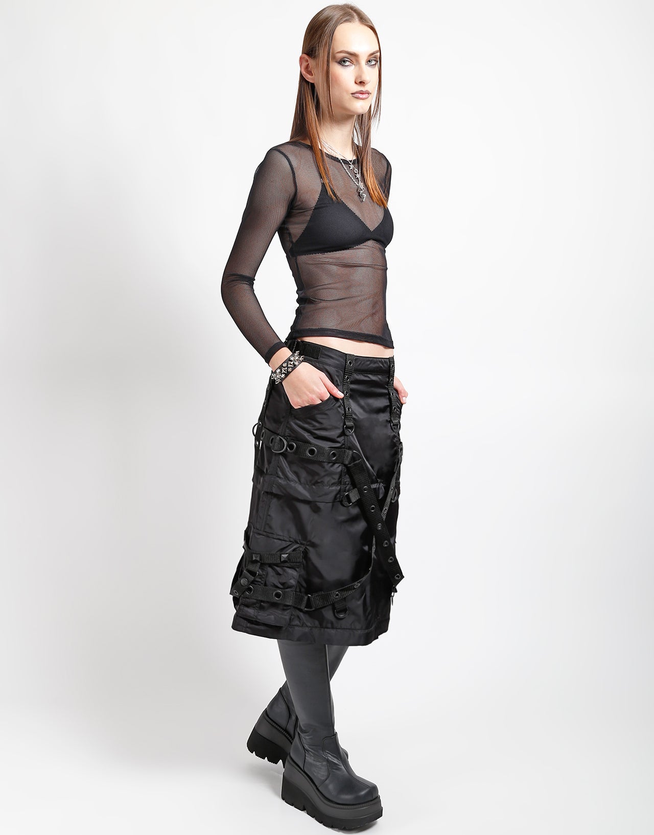 ZIP OFF MEGA NYLON SKIRT BLACK – TRIPP NYC