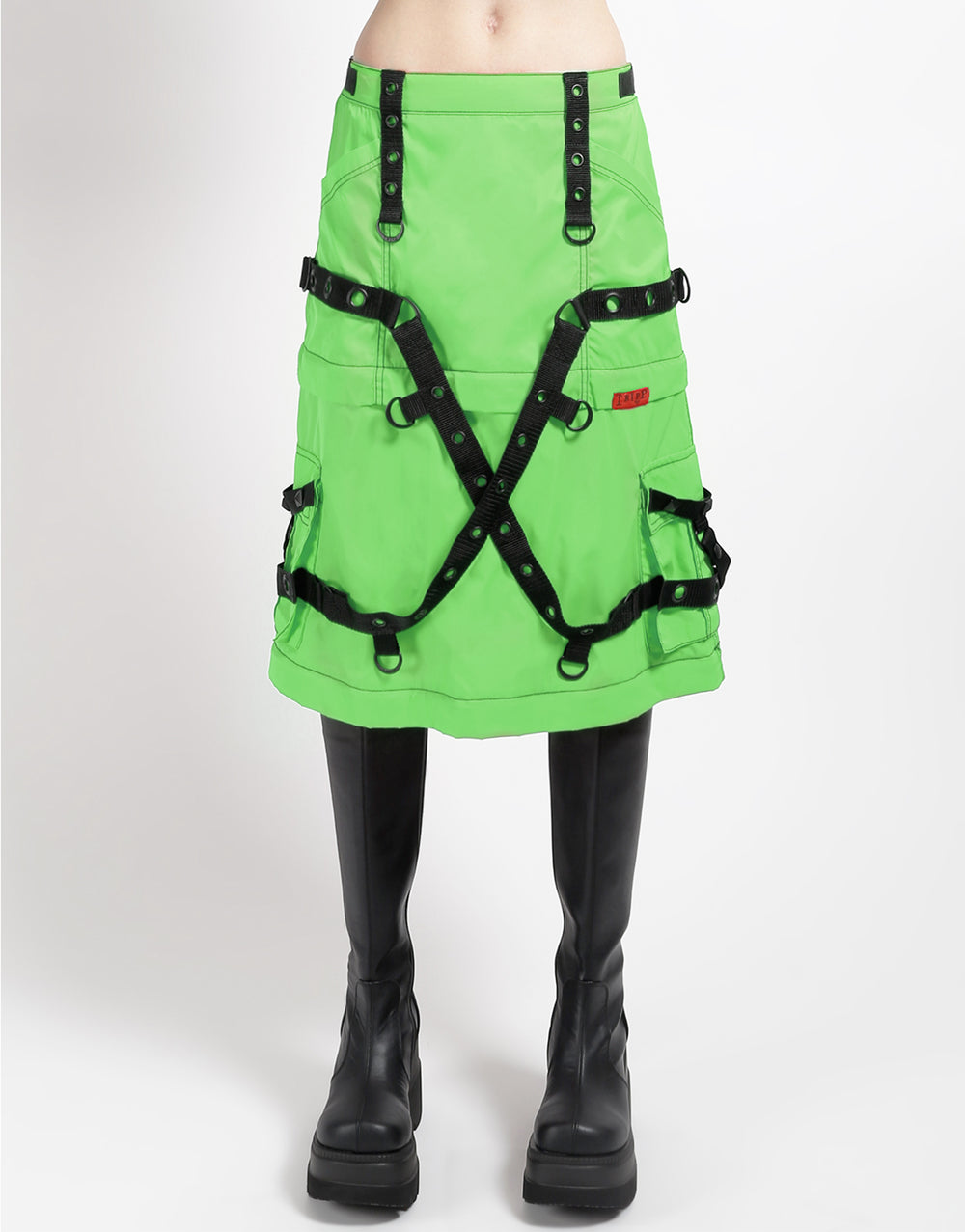 ZIP OFF MEGA NYLON SKIRT NEON LIME