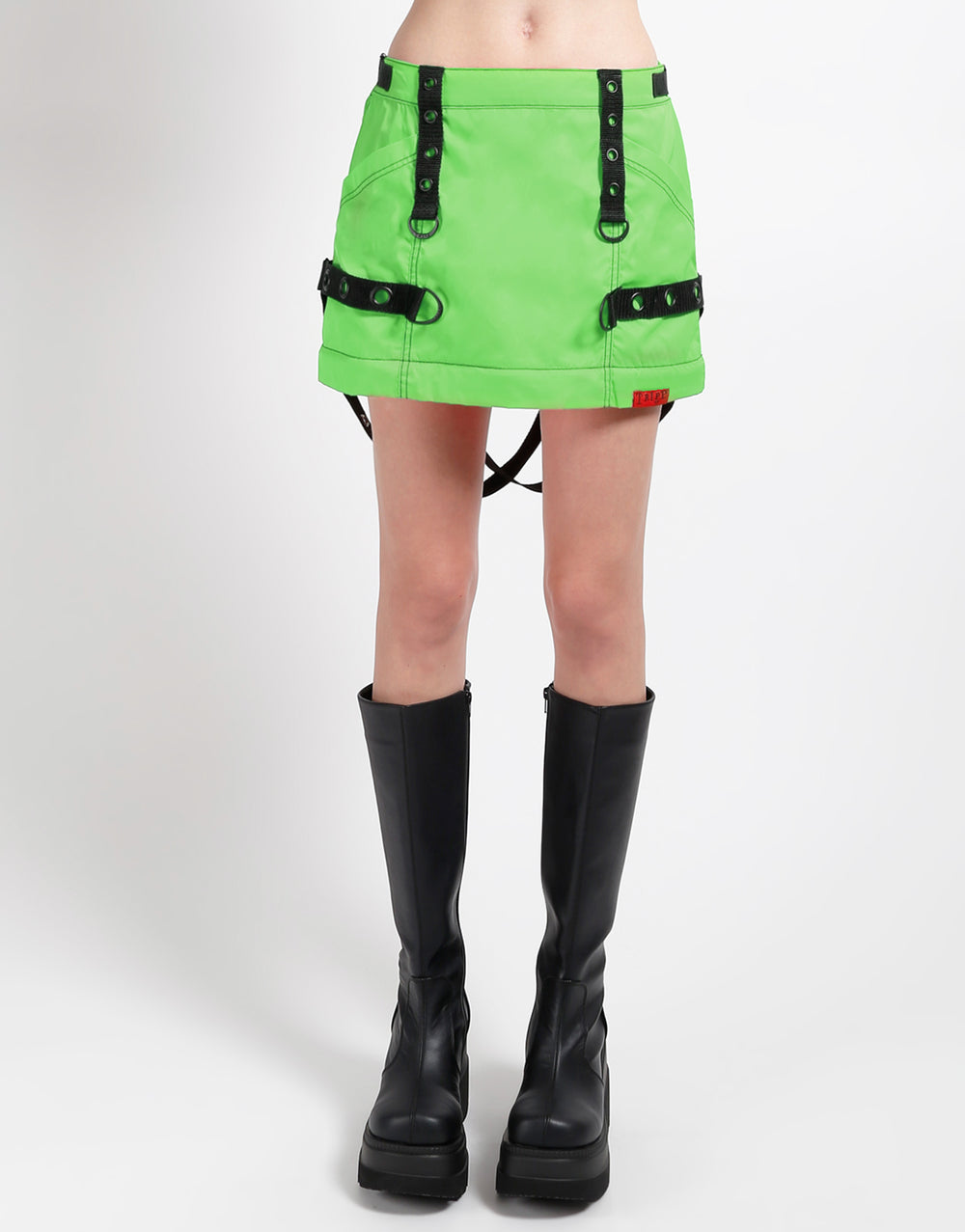 ZIP OFF MEGA NYLON SKIRT NEON LIME