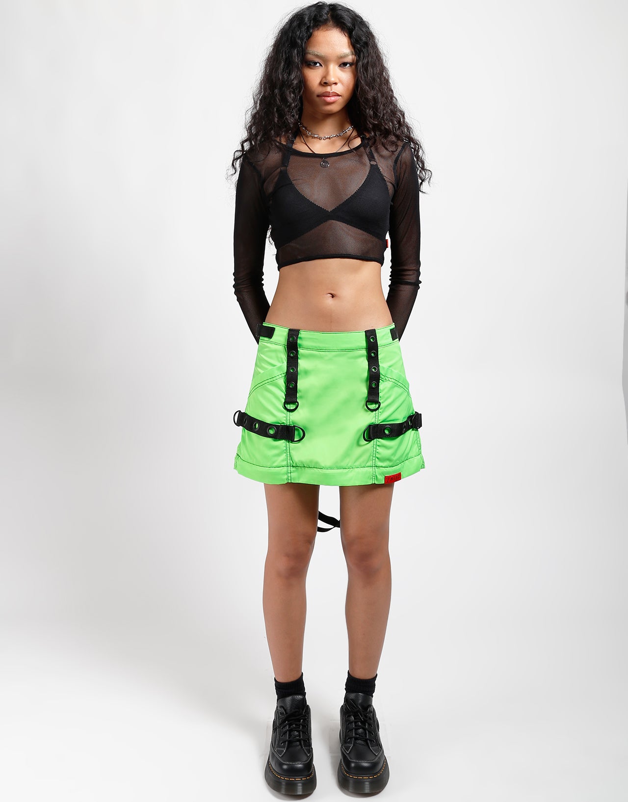BRIEFING 新品　WS STITCHED 3D LOGO SKIRT M ZIP OFF MEGA NYLON SKIRT NEON LIME – TRIPP NYC