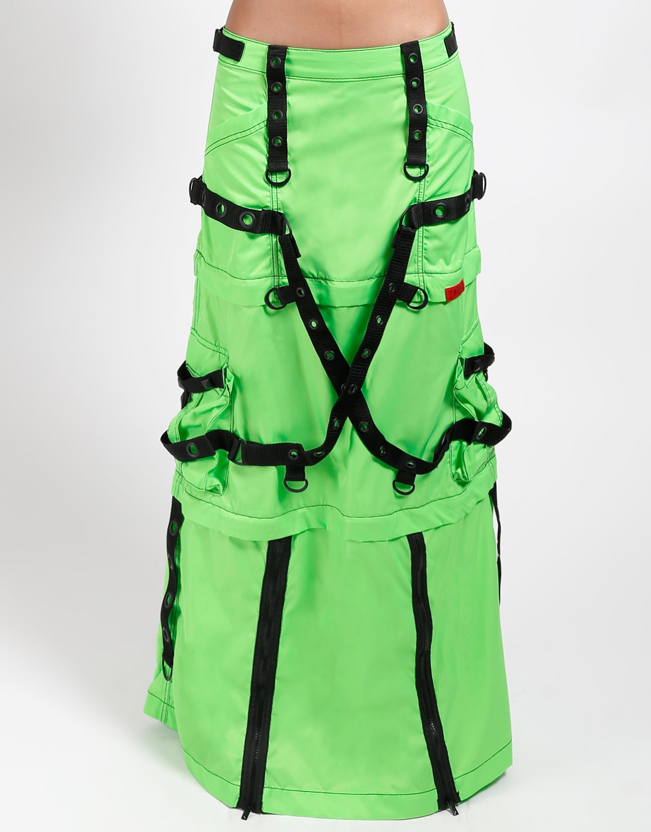 【mnem】Pzanne Nylon Miniskirt TRIPP NYC - ZIP OFF MEGA NYLON SKIRT NEON LIME