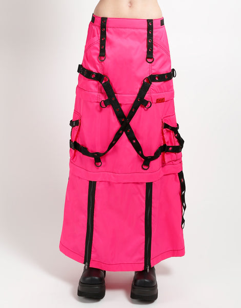 ZIP OFF MEGA NYLON SKIRT NEON PINK – TRIPP NYC