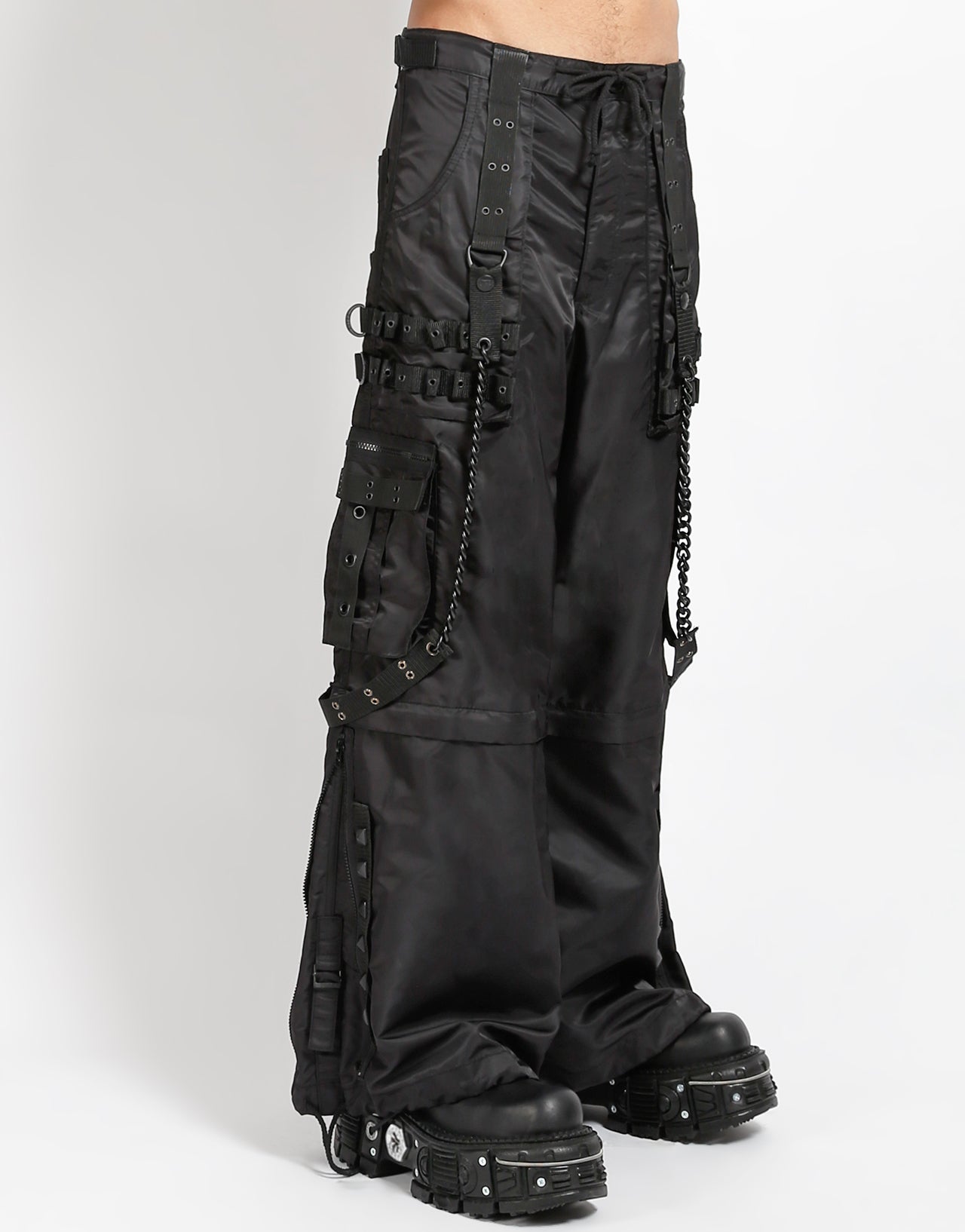 TRIPP NYC X-STRAP ジップオフ スペースアウト ナイロン パンツ Tripp NYC X-Strap Zip Off Pants for Stylish Versatility – Rave