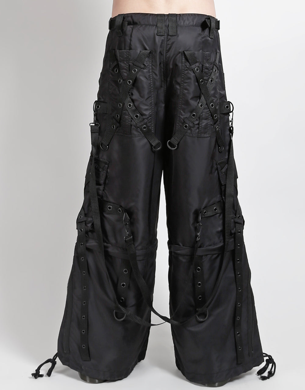 X-STRAP ZIP OFF SPACE OUT PANT BLACK