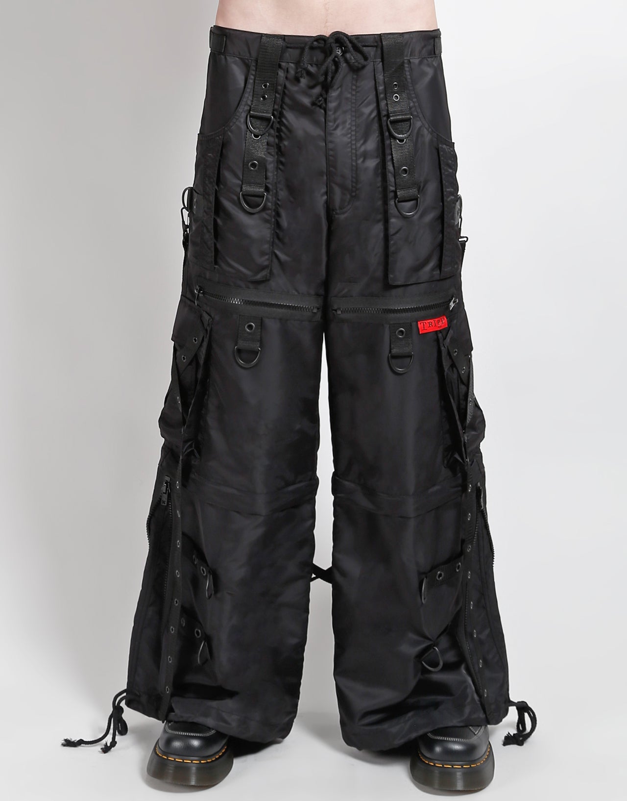 X-STRAP ZIP OFF SPACE OUT PANT BLACK