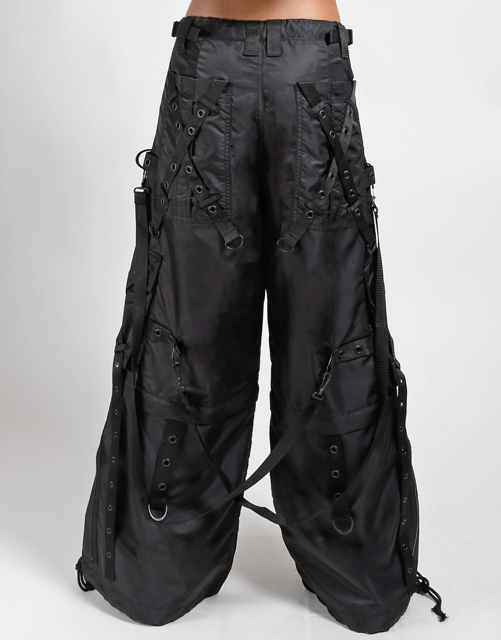 X-STRAP ZIP OFF SPACE OUT PANT BLACK