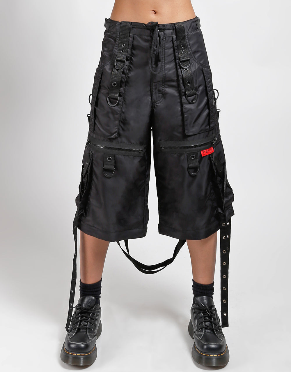 X-STRAP ZIP OFF SPACE OUT PANT BLACK