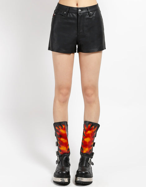 HIGH WAIST FAUX LEATHER SHORT – TRIPP NYC