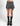 PLEATED GROMMET SKIRT BLACK DENIM