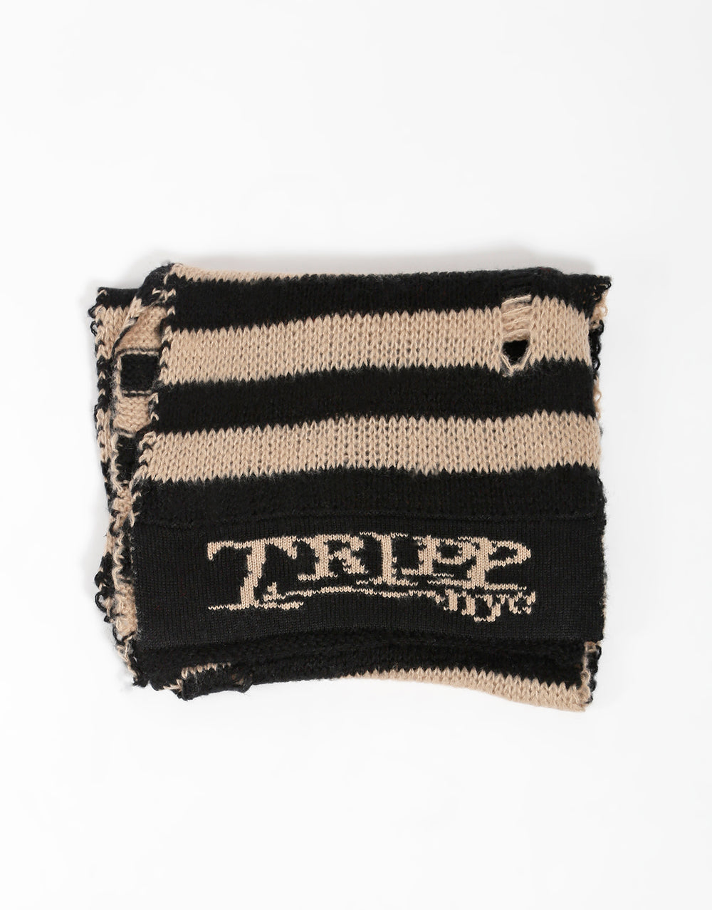 TRIPP NYC STRIPE SCARF CREAM IVORY