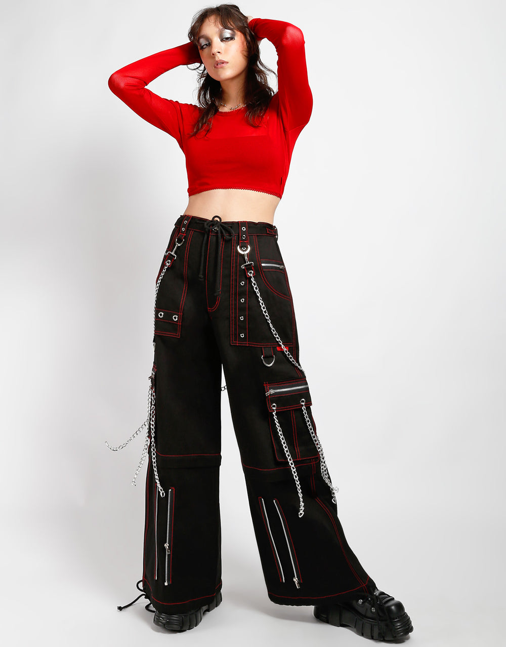 TRIPP NYC - CHAIN TO CHAIN PANT RED STITCH