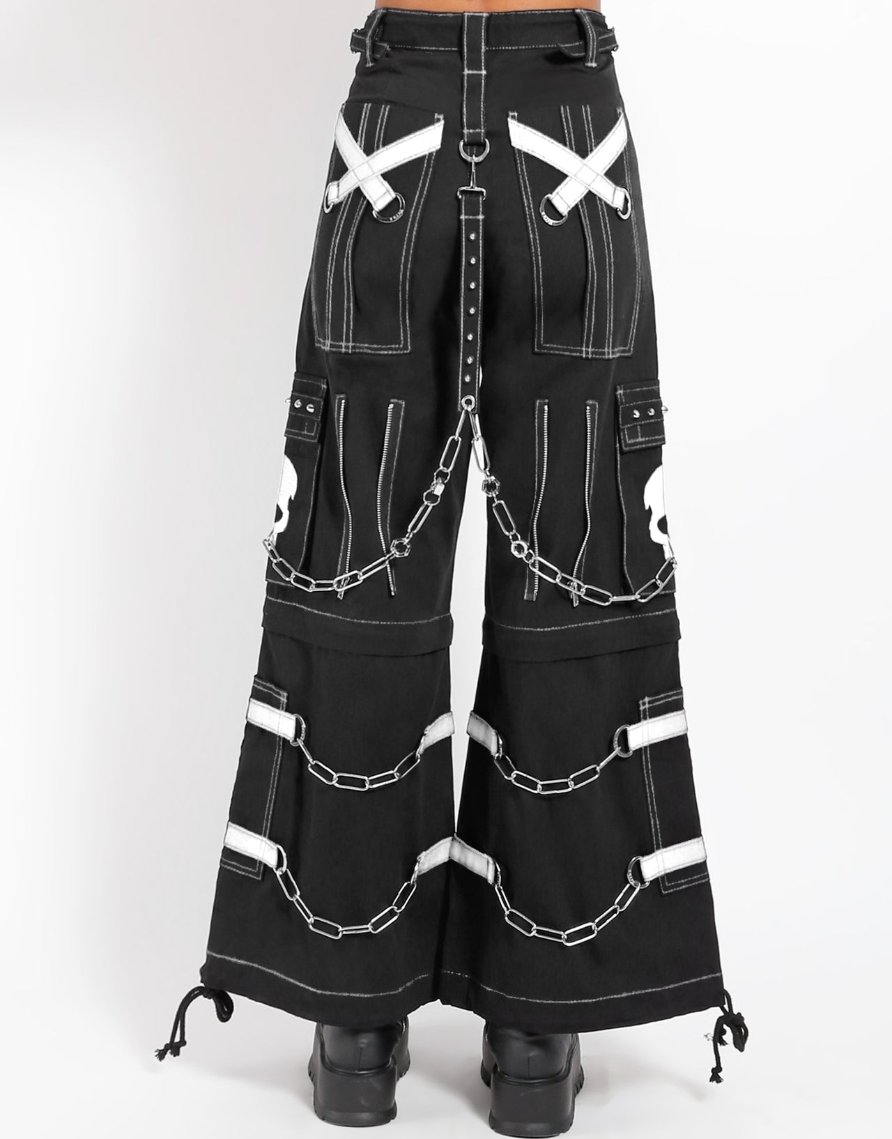T*U様 TRIPP NYC ボンテージ　パンツ　白　スカル SUPER SKULL PANT WHITE SKULL – trashandvaudeville