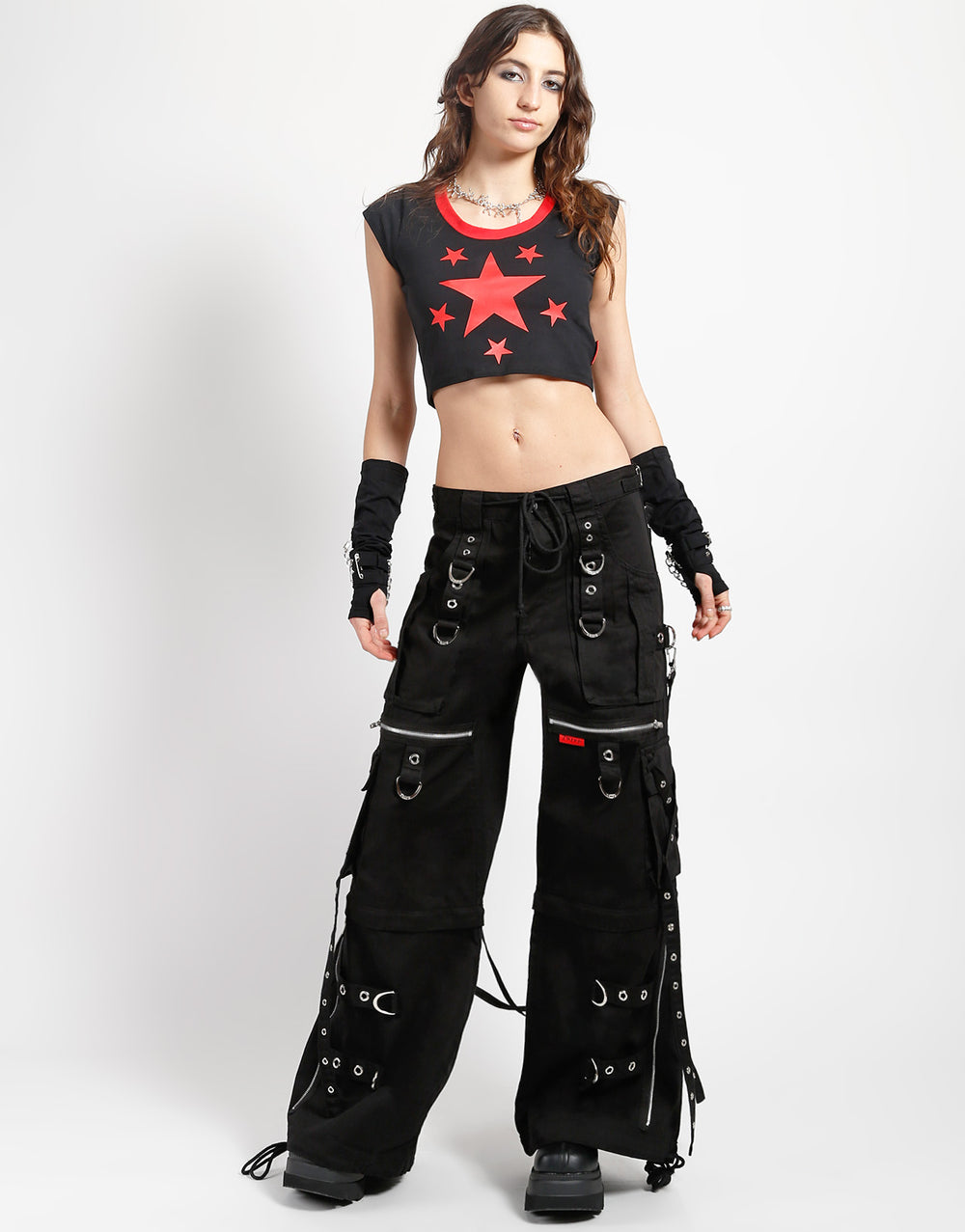 Tripp Black Step Chain Zip-Off Pants