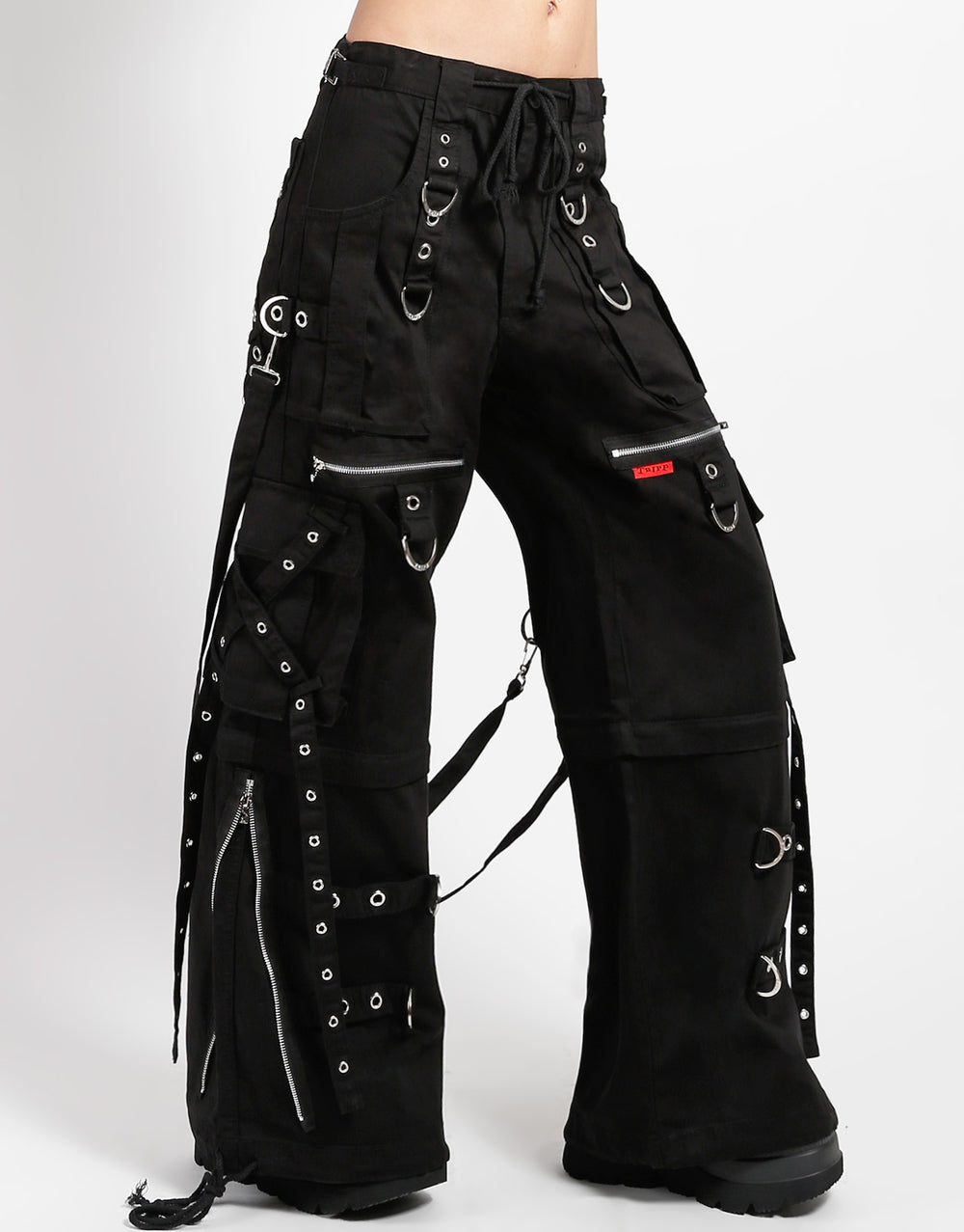 Tripp Black & Red Chain Zip-Off Pants