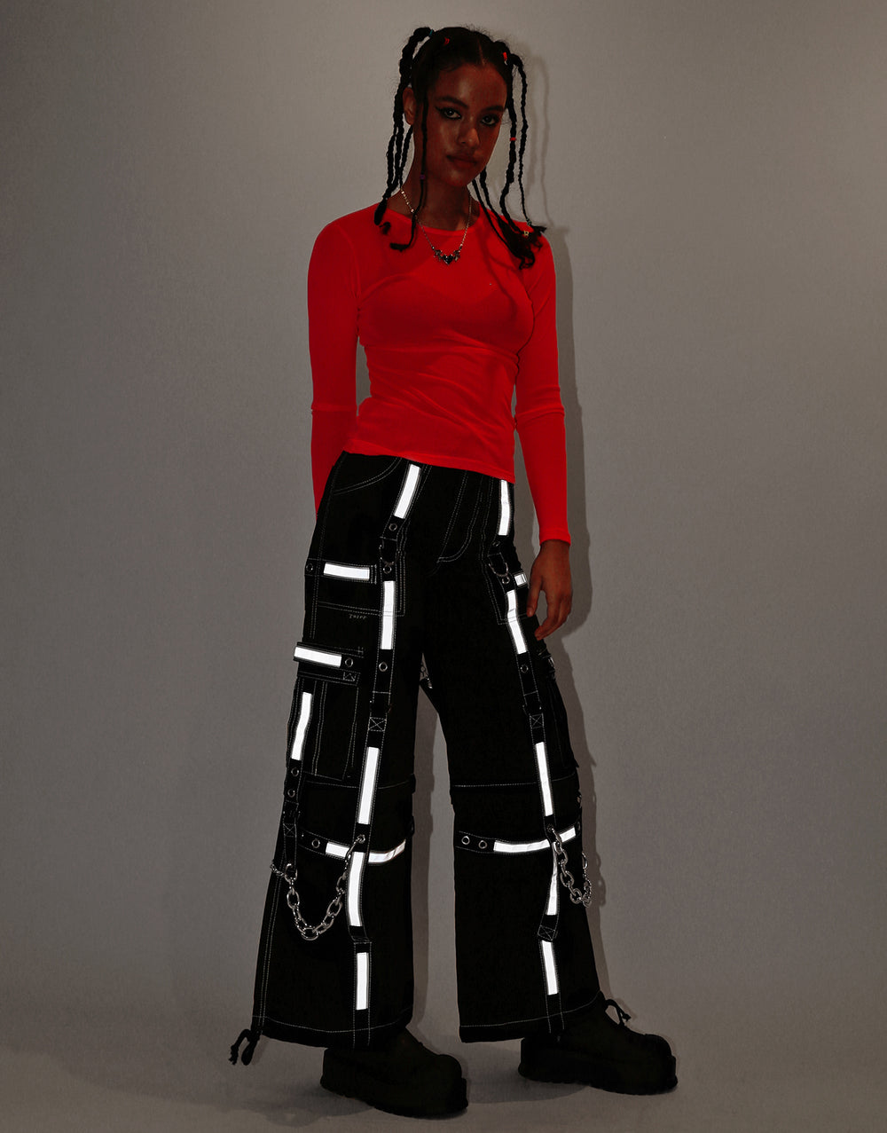 SCARE DARK STREET PANT RED