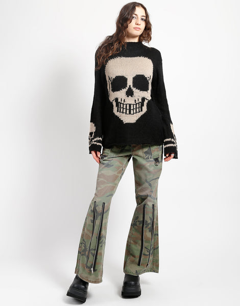 TRIPP NYC - SKULL SWEATER IVORY SKULL
